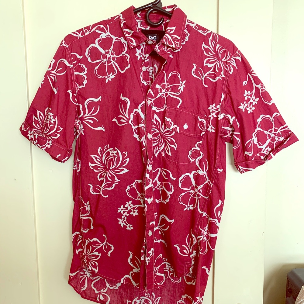 D&G Dolce & Gabbana men’s tropical shirt
